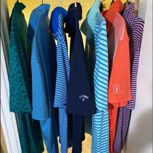 Name Brand Golf Shirts Lot Large and X-Large